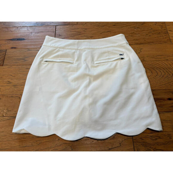 Vineyard Vines Performance Scallop Skort Sz 0 Athletic Skirt White Golf Tennis - Picture 4 of 9